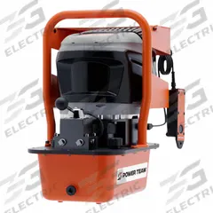 POWER TEAM Electric Hydraulic Pump Units: 10,000 psi Max. Op Pressure, 450 cu in/min Max. Flow Rate (MPN PB43MA1P-2). Key specifications — attr941810: PB43MA1P-2; attr941817: 4-Way; attr941814: Hold.