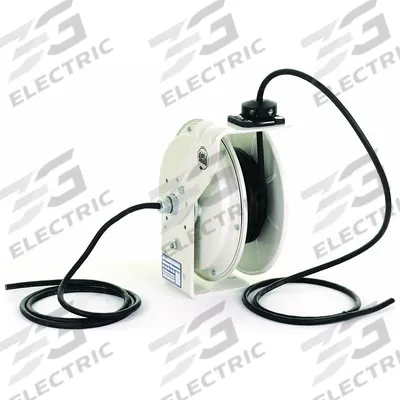 KH INDUSTRIES Extension Cord Reel: Constant Tension or Ratchet Lock, 50 ft Cord Lg, 12 AWG - Hardwired Self-Retracting Cord Reels