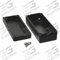 HAMMOND Enclosure: Die-Cast Aluminum, 6 in x 3 in x 2 in, NEMA 12/13/4/4X/6/6P, Screw On (MPN 1590Z135BK). Key specifications — Brand: HAMMOND; Closure Method: Screws; Knockouts: Not Included.