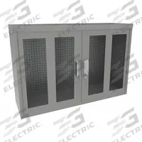 VIDMAR Pegboard Wall Cabinet: 45 in x 14 in x 30 in, Clearview, Pull Handle & Keyed, Gray, 115 lb Wt (MPN Grainger48879). Key specifications — attr66693: Medium Duty; attr66638: Steel; attr66636: Assembled; attr66635: Gray; attr66630: VIDMAR.