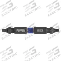 IRWIN Double Ended Driver Bit: Imperial/Metric, Power, S2 – Square Bit Size and Type Side 1, 2 PK (MPN IWAF32DESQ2-2). Key specifications — attr1132179: Hex; attr1110551: IRWIN; attr1132174: Steel.