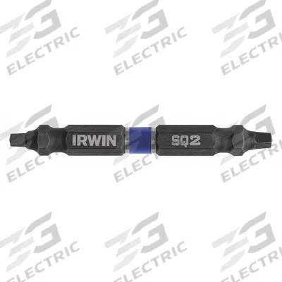 IRWIN Double Ended Driver Bit: Imperial/Metric, Power, S2 – Square Bit Size and Type Side 1 - Double-Ended Driver Bits