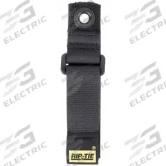 RIP-TIE Hook-and-Loop Cinch Strap: 7 in Lg, 1.50 in, 1 in Wd, 90 lb Tensile Strength, Black, 2 PK (MPN N-07-G02-BK). Key specifications — Color: Black; Brand: RIP-TIE; Includes: Brass Grommets; Max. Bundle Dia.: 1.50 in.