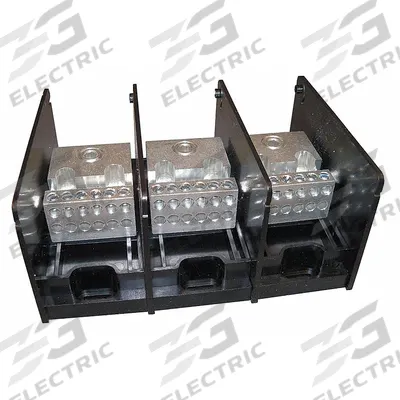 MERSEN Power Distribution Block: Open, Lug, Lug - Open Blocks with Lugs