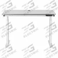 VERSADESK Electric Sit-Stand Desk: White, Wood, 48 in Overall Wd, 24 in Overall Dp, Laminate/Steel (MPN VT1074824-03-05). Key specifications — attr989930: White; attr989931: Steel; attr989903: VERSADESK; attr989914: White; attr989916: Wood.