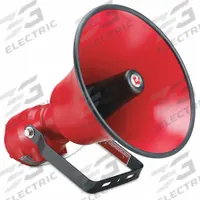 FEDERAL SIGNAL PA Speaker: Tone Sound, 15 W Watt, 24V DC, Outdoor, ASHX-024, 17 in L x 13 1/8 in W. Key specifications — Brand: FEDERAL SIGNAL; Color: Red; Operating Voltage: 24V DC.