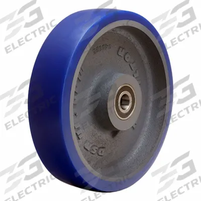 HAMILTON Caster Wheel: 8 in Wheel Dia., 2 in Wheel Wd, Polyurethane, 1,200 lb Load Rating - Easy-Roll Polyurethane Tread on Steel Core Wheels