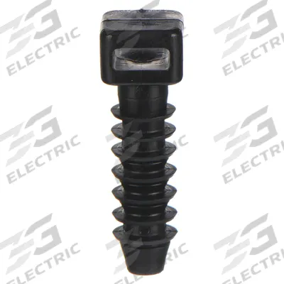 PANDUIT Masonry Push-In Cable Ties Mount: 0.25 in Slot Wd, 0.1 in Slot Ht, Black - Masonry Cable Tie Push Mounts