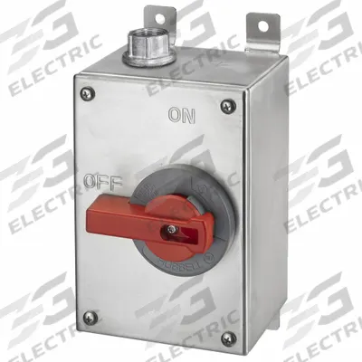 HUBBELL Enclosed Disconnect Switch: Non-Fusible, 30 A, Three Phase, 600V AC - Non-Fusible Disconnect Switches