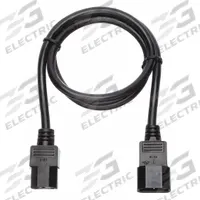 APPROVED VENDOR Power Cord: 3 ft Lg, 3/18, C14 Plug, C13 Receptacle, SJT, PVC, 10 A Current, 125V AC (MPN 5XFT0ID). Key specifications — Brand: APPROVED VENDOR; Jacket Material: PVC.