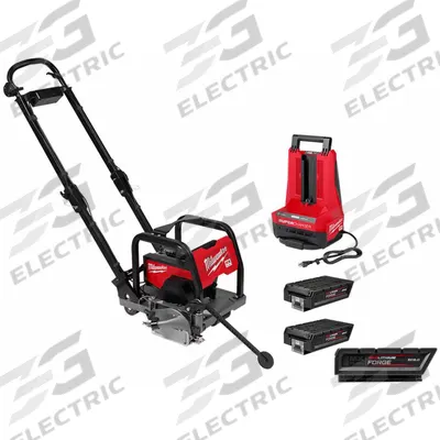 MILWAUKEE Concrete Saw Kit and Battery: 6 in Blade Dia, Cutting Control Joints, Cordless - Milwaukee Walk-Behind Concrete Saws