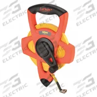CRESCENT LUFKIN Long Tape Measure: Nonmagnetic Single Hook Tip, 50 m, Plastic with Rubberized Grip (MPN FM050CM). Key specifications — attr935324: CRESCENT LUFKIN; attr942259: Orange; attr935328: 1 cm; attr935329: Millimeters; attr935337: Metric; attr936607: Nonlocking; attr985315: Greater than 5 m; attr972446: Metric.