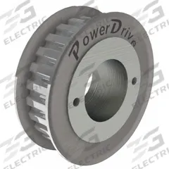 POWER DRIVE Gearbelt Pulley: For H Timing Belt Section, For 1 in Belt Wd, 40 Teeth, 0.5 in Pitch (MPN 40HQ100). Key specifications — Brand: POWER DRIVE; For Bushing Type: Split Taper.