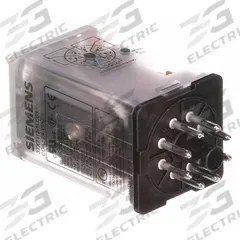SIEMENS Plug-In Relay: Socket Mounted, 10 A Current Rating, 24V DC, DPDT, 8 Pins/Terminals, A Socket (MPN 3TX7112-1LC03). Key specifications — Brand: SIEMENS; Base Type: Octal; Mounting Style: Plug-In; Manufacturer Part Number: 3TX7112-1LC03; Series: 3TX71 Series.