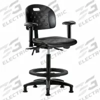 Ergonomic Chair: Polyurethane, Arms Included, Ht Range 24 1/4 in to 34 in, 18 in Seat Wd, Adj, Black (MPN BR-HPHBCH-RG-T1-A1-BF-RG-BLK). Key specifications — Foot Support: Yes; Back Tilt Backward: 13.5°; Back Tilt Forward: 10.5°; Base Material: Nylon; Brand: APPROVED VENDOR; Product Type: Ergonomic Chair; ESD-Safe: Not ESD Safe; Seat Tilt Backward: 3°.