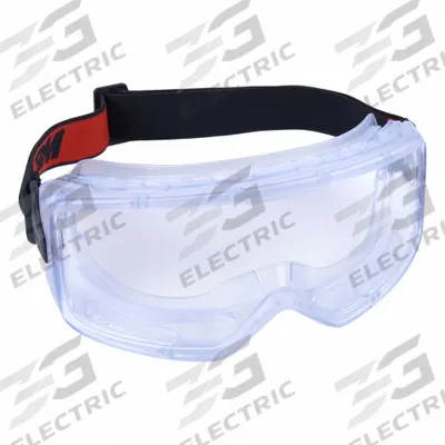 3M Safety Goggles: Clear Lens Color, Scotchgard Anti-Fog/Scratch-Resistant - Comfort Fit Safety Goggles