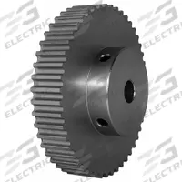 DAYTON Timing Pulley: Modified Curvilinear, Fixed, For GT Timing Belt Section, For 9 mm Belt Wd (MPN 48-5P09M6A12). Key specifications — Brand: DAYTON; Finish: Clear Anodized; For Belt Series: Powerhouse®.