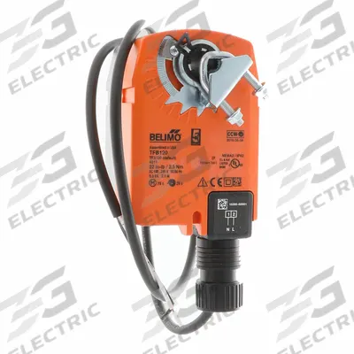 BELIMO Damper Actuator: Dampers, On/Off, Spring Return, 22 in-lb, 100 to 240V AC - Fail-Safe Actuators with Spring Return