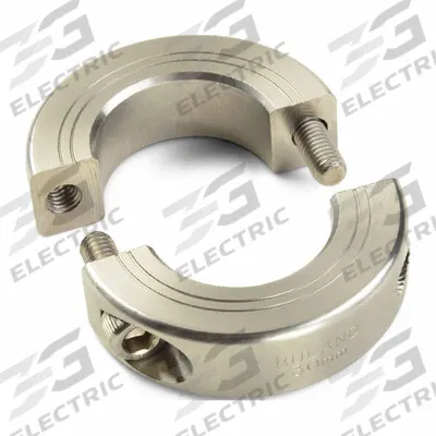 RULAND MANUFACTURING Balanced Shaft Collar: 2-Piece, Inch, Round, Clamp-On, 3/4 in Bore Dia - Stainless Steel Balanced Shaft Collars