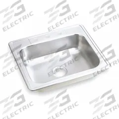 ELKAY Bowl Drop-In Sink: 25 in Overall Lg, 22 in Overall Wd, 8 in Bowl Dp, 21 in Bowl Lg, 1 Bowls (MPN DSE125223). Key specifications — Brand: ELKAY; Color Family: Silver/Gray.