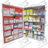 APPROVED VENDOR First Aid Kit and Housing: 760 Components, ANSI/ISEA Z308.1-2015, Type I, Class B (MPN 9999-7502). Key specifications — ANSI Standard Met: ANSI/ISEA Z308.1-2015; Adhesive Bandages Included: (5) Patch Bandages; Oral and Inhalant Medicinals Included: (100) Sinus Relievers; Topical Medicinals Included: (2) Eyewash/Skin Rinse; Wound Dressings Included: Tourniquet; Unitized: Bulk.