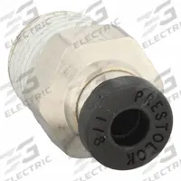 PARKER Push-Fit Fitting: 1/8 in OD x 1/8 in Pipe Size, Push-to-Connect x MNPTF, Brass, Silver (MPN W68PLP-2-2). Key specifications — Brand: PARKER.