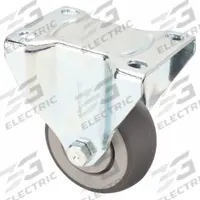 APPROVED VENDOR Plate Caster: Rigid, Rubber, 3 in Wheel Dia, 1 1/4 in Wheel Wd, 4 1/4 in Mounting Ht (MPN 2G059). Key specifications — Wheel/Tread Color: Gray; Brand: APPROVED VENDOR; Roll Up: Rigid.