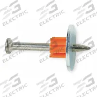RAMSET Pin with Washer: 1 in Overall Lg, 0.3 in Head Dia., 0.15 in Shank Dia., 100 PK (MPN 1508SD). Key specifications — attr1098018: RAMSET.
