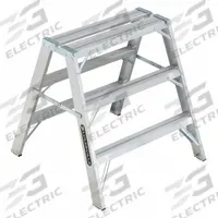 LOUISVILLE LADDER Step Stool: 3 Steps, 3.1 ft Overall Ht, 300 lb Load Cap, Aluminum (MPN L-2032-03). Key specifications — Brand: LOUISVILLE LADDER; Color: Silver.