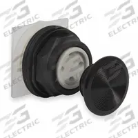 SCHNEIDER Mushroom Head Push Button: Black, 30 mm Mounting Size, Non-Metallic, Momentary (MPN 9001SKR4B). Key specifications — Brand: SCHNEIDER; Action: Momentary; Series: 9001SK; Push Button Material Type: Non-Metallic.
