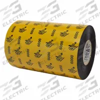 THERMAL TRANSFER RIBBON: Zebra, 4.33 in Ribbon Wd, 1,968 ft Ribbon Lg, 1 in Core Dia., Black, Wax (MPN 06000BK11060). Key specifications — Compatible Printer Model: ZM600; Color: Black.