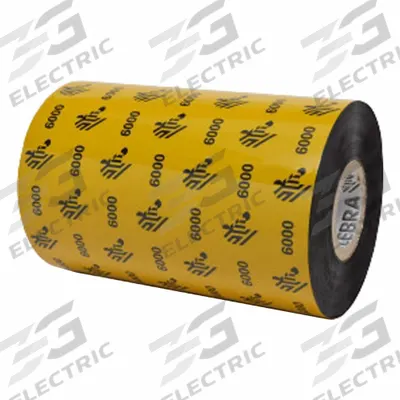 THERMAL TRANSFER RIBBON: Zebra, 4.33 in Ribbon Wd, 1,968 ft Ribbon Lg, 1 in Core Dia. - Wax Thermal Transfer Ribbons