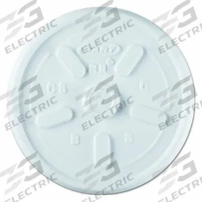 DART Disposable Hot Cup Lid: White, Polystyrene, 10 oz Capacity - Plastic Lids for Foam Containers