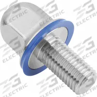 Hygienic Hex Head Bolt w/Washer: Stainless Steel, Fully Threaded, M5, 12 mm Fastener Lg, Grade 316L (MPN K1647.2105X12). Key specifications — Brand: KIPP; Washer Type: FDA-Approved Pre-Mounted Sealing.