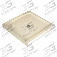 FIAT PRODUCTS Shower Base: Square, Single Threshold, Terrazzo, 42 in Overall Lg, 4 in Overall Ht (MPN 42MFT081). Key specifications — Material: Terrazzo; Drain Location: Center; Brand: FIAT PRODUCTS.