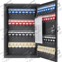Key Cabinet: 64 Key Capacity, Dial Combo Lock, Steel, Black, 17 3/4 in Ht, 11 3/4 in Wd, 3 1/8 in Dp (MPN CB13264). Key specifications — Brand: BARSKA; Finish: Matte; Includes Key Tags: Includes Key Tags; Includes Mounting Hardware: Mounting Hardware Included; Color: Black; Mounting Location: Wall; Material: Steel.