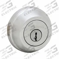 KWIKSET Single Cylinder Deadbolt: Cylindrical, 1 3/4 in Door Thick - Max, Chrome (MPN 780-26D-SMT-6AL-STRKP-K3). Key specifications — ADA Compliant: Yes; Brand: KWIKSET; Finish: Satin Chromium-Plated; Keyway Type: Kwikset KW1; Includes Core: Core Included.