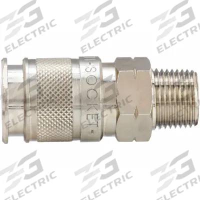 AIGNEP USA Quick Connect Hose Coupling: 1/4 in Body Size, 3/8 in Hose Fitting Size - Universal Interchange Brass Quick-Connect Air Coupling Bodies