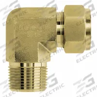 BRENNAN INDUSTRIES Compression Fitting Elbow: 1 in OD x 1 in Pipe Size, Tube x MNPT, Brass (MPN N2501-16-16-B). Key specifications — Compatible Fitting Brands: BI-Lok; Brand: BRENNAN INDUSTRIES; Series: N2501.