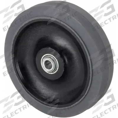 APPROVED VENDOR Caster Wheel: 4 in Wheel Dia., 1 1/4 in Wheel Wd, Rubber, 250 lb Load Rating - Conductive Rubber Tread on Plastic Core Wheels