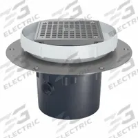ZURN Floor Drain: 9 7/8 in Overall Dia, 5 in Grate Size, 4 in Nominal Pipe Size, Solvent Weld, PVC (MPN EZ2-PV4-ST). Key specifications — Color: Bronze; Connection Type: Solvent Weld; Brand: ZURN.