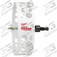 MILWAUKEE Hole Saw: 4 1/4 in Saw Dia., 3/5 Teeth per Inch, 1 5/8 in Max. Cutting Dp, Bi-Metal (MPN 49-56-9698). Key specifications — attr1098070: 3/5; attr1098087: MILWAUKEE; attr1098073: 5/8"-18.