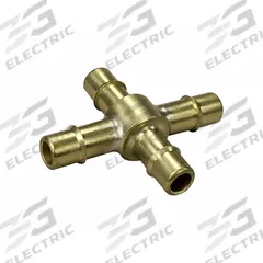 MEM-CO Barbed Cross: 1/8 in ID x 1/8 in ID x 1/8 in ID x 1/8 in ID Size, Brass, Beaded Barb (MPN X3-NP). Key specifications — Brand: MEM-CO.