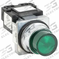 SIEMENS Pilot Light: 30 mm Panel Mounting Size, Green, Incandescent, Class 52 Series (MPN 52PL4E3). Key specifications — Series: Class 52; Brand: SIEMENS; Includes Push-To-Test: No Push-To-Test Included.