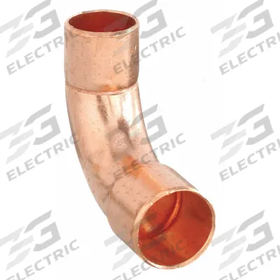 NIBCO Sweat Fitting Elbow: 1/2 in CTS x 3/8 in CTS, Cup x FTG, Wrot Copper (MPN 607LTR 1/2X3/8) - Wrot Copper Tube Fittings