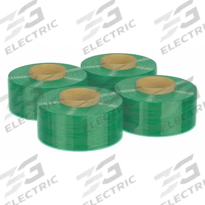 GOODWRAPPERS Stretch Wrap Film: 80 ga Gauge, 2 in Overall Wd, 1,000 ft Overall Lg, Light Green - Handle with Brake Stretch Wrap
