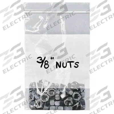 APPROVED VENDOR Reclosable Bag: 4 mil Thick, 4 in Wd, 6 in Lg, Hang Hole Not Included - White Block Reclosable Poly Bags