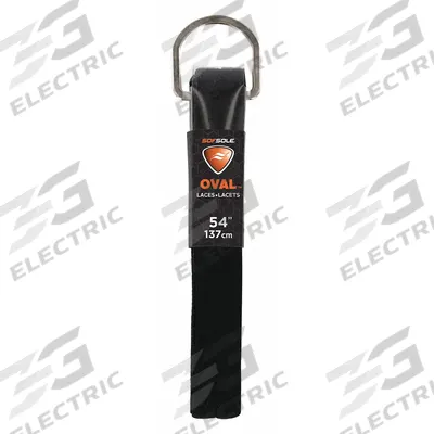 SOF SOLE Boot and Shoe Laces: 84734, Black, Polyester, 54 in Overall Lg, Flat, Tie - Boot & Shoe Laces