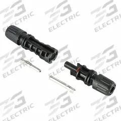 ETCON Solar Panel Cable Connector: MC4, 10 AWG/12 AWG/14 AWG/2.5 mm2/4 mm2/6 mm2 Wire Size, SC850C. Key specifications — Manufacturer Part Number: SC850C; Brand: ETCON; Connection Type: MC4; Contact Material: Tin-Plated Copper; Gender: Male.