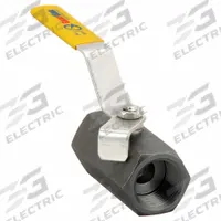 APPROVED VENDOR Manual Two-Way Ball Valve: 1 in, Carbon Steel, Straight, FNPT x FNPT, One-Piece (MPN 08Q011N06010S4). Key specifications — Brand: APPROVED VENDOR; Handle: Locking Lever.